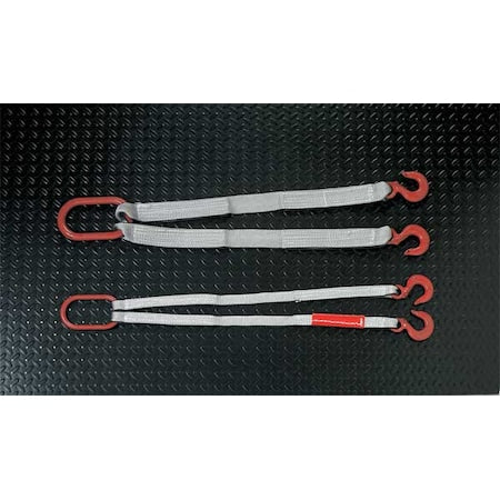 Web Sling, Type X, 6 ft L, 2 in W, Polyester, Silver