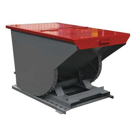 Hopper Lid,Yellow,Fits 1/3 cu. yd.