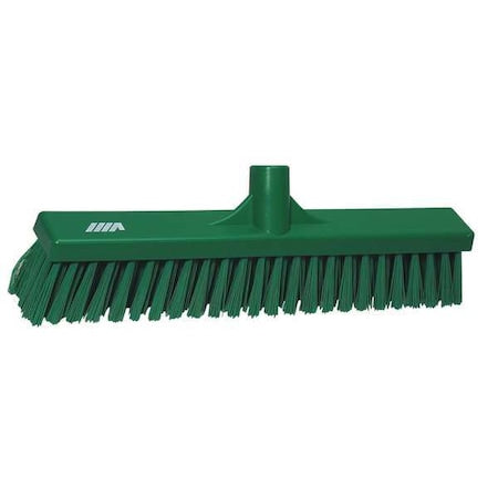 2 x 16 in Sweep Face Broom Head, Soft, Synthetic, Green