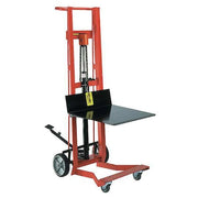 Manual Platform Lift Trucks, Manual, 750 lb Load Capacity, Foot Pump Lift Control