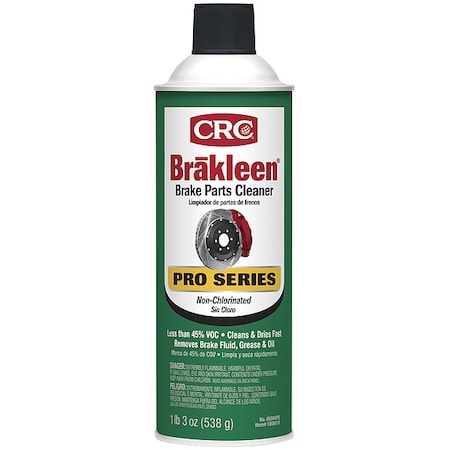 Brakleen Pro Series Non-Chlorinated Brake Parts Cleaner, 19 oz Can, Solvent Based