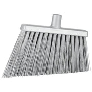 11 3/8 in Sweep Face Angle Broom, Stiff, Synthetic, Gray