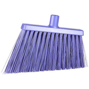 11 3/8 in Sweep Face Angle Broom, Stiff, Synthetic, Purple