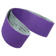Sanding Belt, Coated, Ceramic, 36 Grit, Coarse, 1184F, Purple