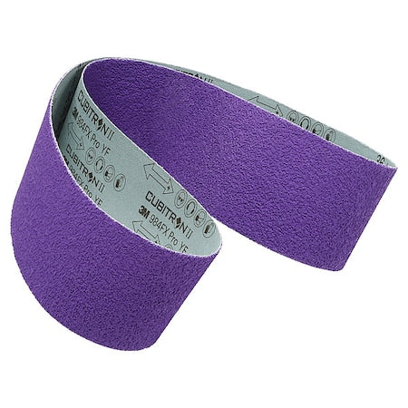 Sanding Belt, Coated, Ceramic, 36 Grit, Coarse, 1184F, Purple