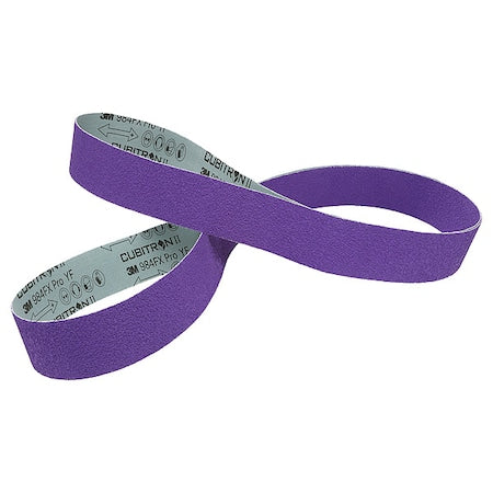 Sanding Belt, Coated, Ceramic, 36 Grit, Coarse, 1184F, Purple