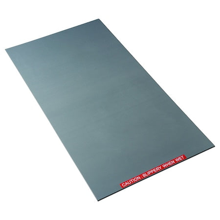 Frame for Tacky Floor Mat, Polyethylene Film, 3 mm Thick, 20 in W x 47 in L, Gray/White