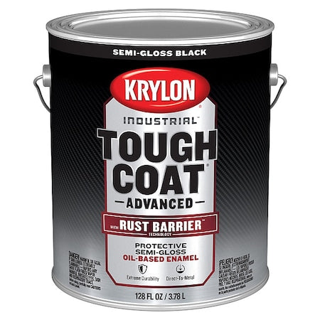 Exterior Protective Coating, Semi-Gloss, Oil/Alkyd Base, Black, 1 gal