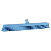 24 in Sweep Face Broom Head, Soft/Stiff Combination, Blue