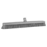 24 in Sweep Face Broom Head, Soft/Stiff Combination, Gray
