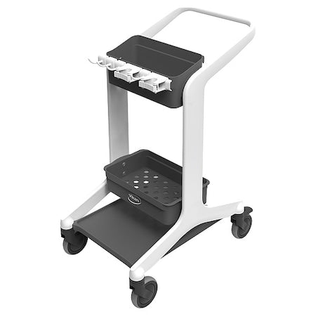 Janitorial Cart,Swivel,White,PPP,23.4 lb