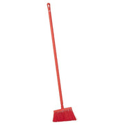 11 3/8 in Sweep Face Angle Broom, Stiff, Red