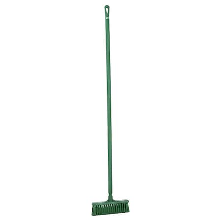 12 in Sweep Face Push Broom, Medium, Green