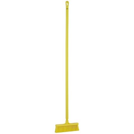12 in Sweep Face Push Broom, Medium, Yellow