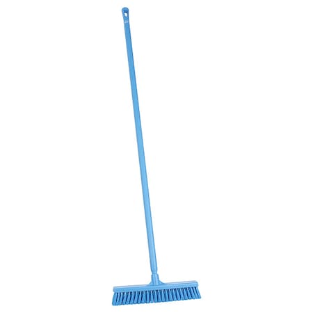 16 in Sweep Face Push Broom, Medium, Blue