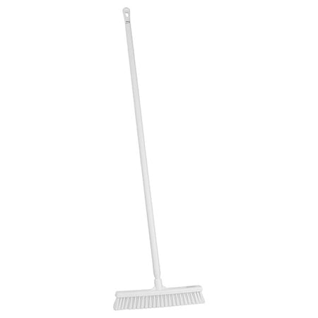 16 in Sweep Face Push Broom, Medium, White