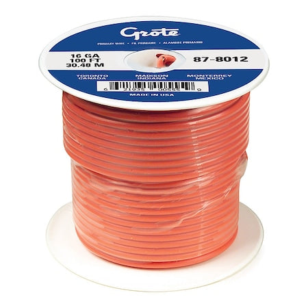 Automotive Cable, 10 AWG, Orange, 100 ft