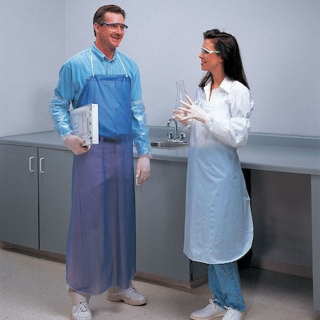 59-001 Disposable Sleeve, 18 in Length, 8 mil Thick, Welded Seam, Blue, 1 PR