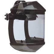 Ratchet Face Shield Assembly, Clear Visor, Acetate, Ratchet Suspension, Uncoated Lens, Black