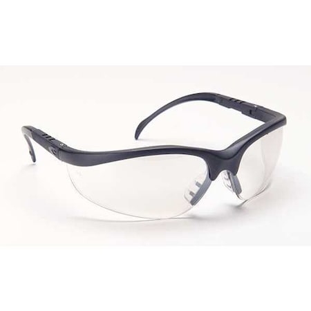 Klondike (KD1), Safety Glasses, Anti-Scratch, I/O Clear Mirror Lens, Black Frame, Half Frame