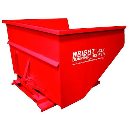 Self Dumping Hopper,6000 lb.,Red