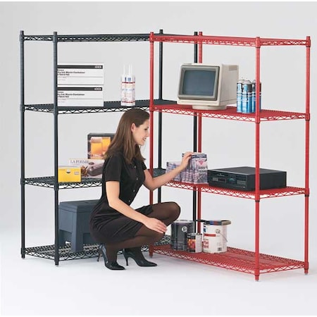 Wire Shelving Cart,800 lb.,68 In.H