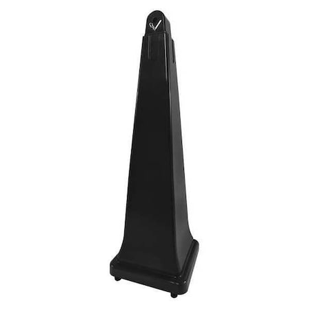 Cigarette Receptacle,1 gal.,Black