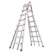 8 to 15 ft Aluminum, Telescoping Stepladder, 300 lb Capacity