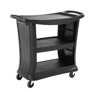 Enclosed Service Cart, Plastic, 300 lb Load Capacity, 3 Shelves, 39 in L, 21 in W, 38 in H