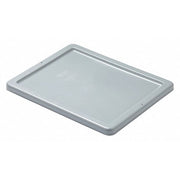 Lid, 19 5/8 in L, 15 1/2 in W, Gray, Plastic