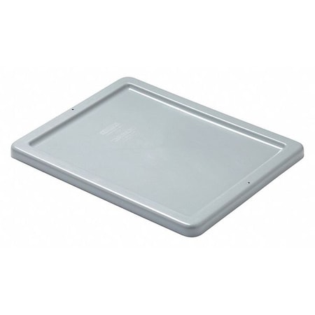 Lid, 19 5/8 in L, 15 1/2 in W, Gray, Plastic