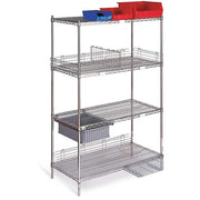 Wire Shelving Cart,800 lb.,68 In.H