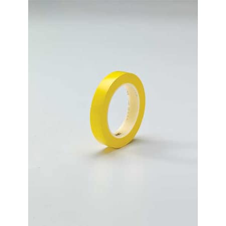 Floor Marking Tape, vinyl, No Legend, Yellow, 3/4 in W., 5.2 mil Thickness