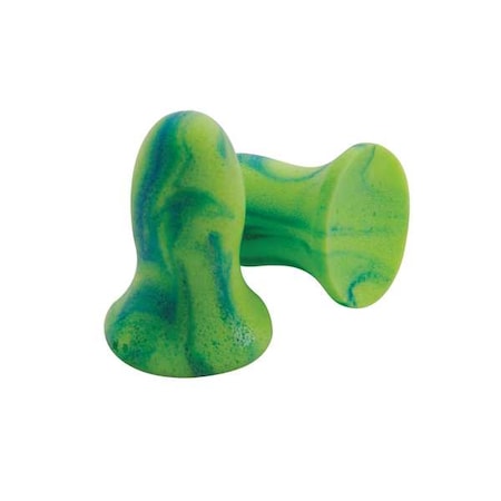 Meteors(R) Disposable Foam Ear Plugs, Bell Shape, 28 dB, Green, 200 PK