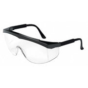 SS1, Safety Glasses, Anti-Scratch, Clear Lens, Black Frame, Half Frame