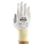 Knit Liner, Polyurethane, Rough, Palm, Not Rated Abrasion Level, Gray/White, 11 1 PR