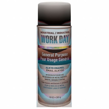 Spray Paint, White, Flat, Solvent, 10 oz