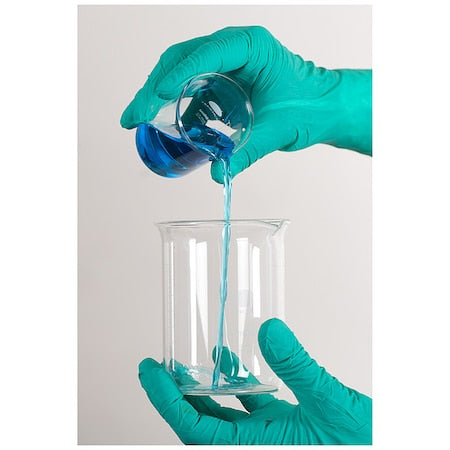 BioClean(TM), Disposable Gloves, 4.33 mil Palm, Nitrile, Powder-Free, 8, 200 PK, Green