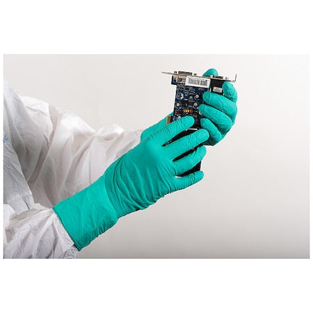 BioClean(TM), Disposable Gloves, 3.94 mil Palm, Nitrile, Powder-Free, S, 1000 PK, Green