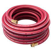 3/4 in ID x 75 ft L Garden Hose, EPDM Tube, Red, Brass x Brass Fitting