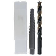 2PC HD HSS Black & Gold Jobber Drill 17/64 and Screw Extractor No 5 Set Cle-Line 1864