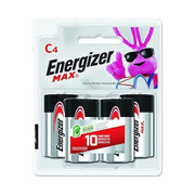 Energizer Max C Alkaline Battery, 1.5V DC, PK4