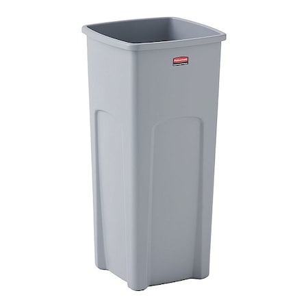 Trash Can,Oval,Silver,23 gal.