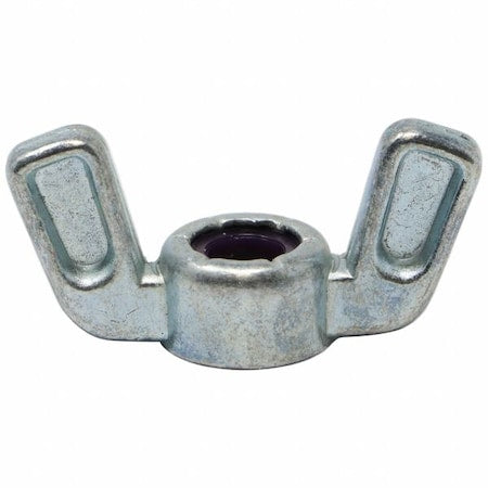 Wing Nut, 1/4"-20, Zinc Alloy, Zinc Plated, 19/64 in Ht, 1-1/4 in Max Wing Span, 20 PK