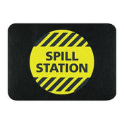 Floor Mat, Polypropylene, 1/8 in Thick, Black, 24 in W x 17 in L