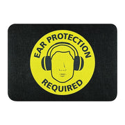 Floor Mat, Polypropylene, 1/8 in Thick, Black, 24 in W x 17 in L