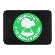 Floor Mat, Polypropylene, 1/8 in Thick, Black, 24 in W x 17 in L
