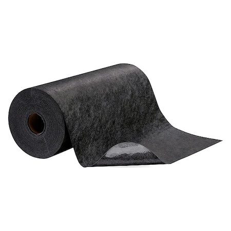 Sorbent Roll, 5 gal, 24 in x 100 ft, Universal, Black, Polypropylene