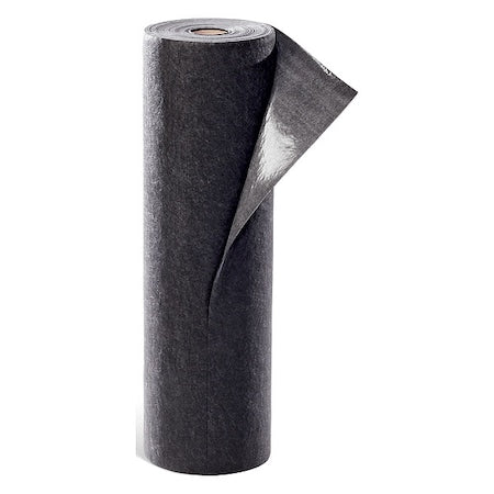 Sorbent Roll, 8 gal, 3 ft x 100 ft, Universal, Black, Polypropylene