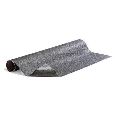 Entrance Mat, Polypropylene, 1/8 in Thick, Gray, 3 ft W x 5 ft L